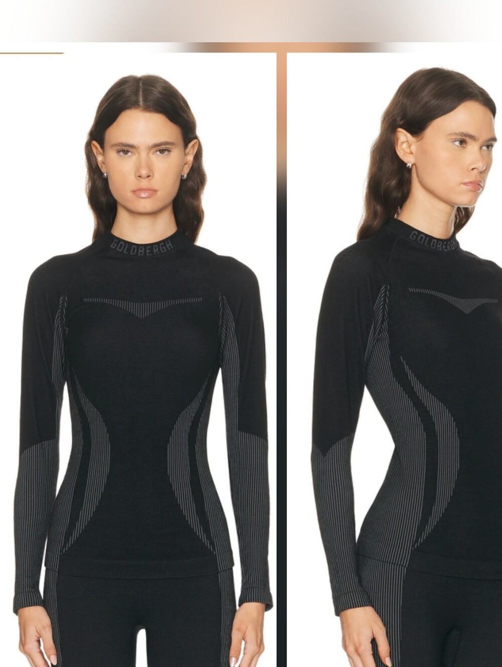 Goldbergh Slick Ski Base Layer Top Contour Ski Base Layer Black